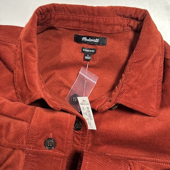 NEW Madewell Corduroy Twill Oversized Jacket - Picture 5 of 7
